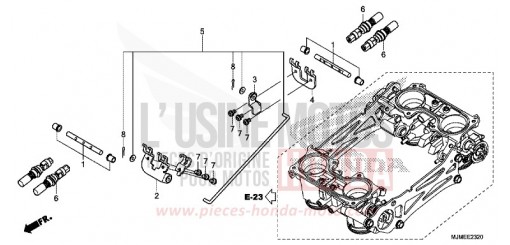 THROTTLE BODY (COMPONENT PARTS) VFR800XH de 2017